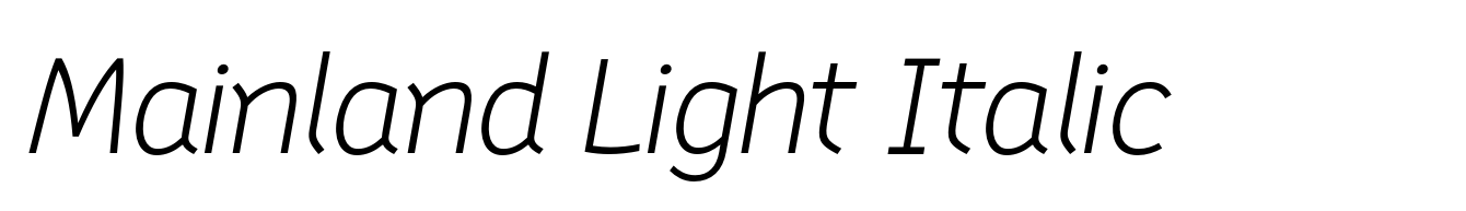 Mainland Light Italic